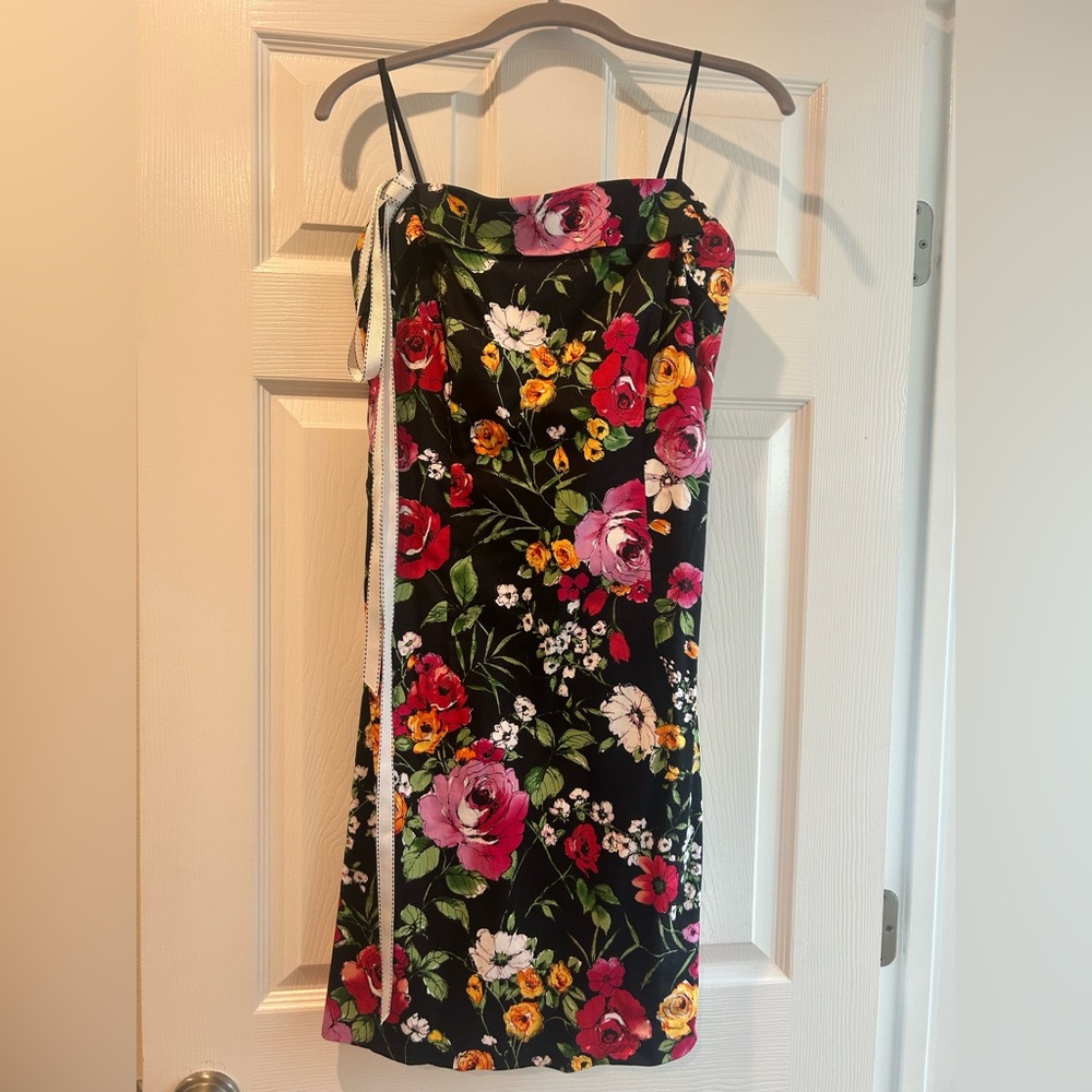 Floral Black Dress